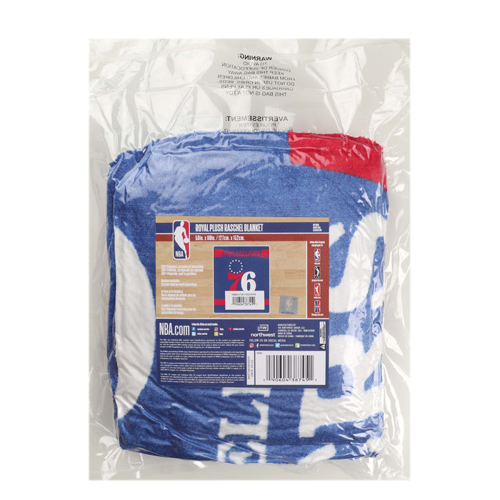 Northwest NBA Philadelphia 76Ers Legion Raschel Throw, 50" x 60"