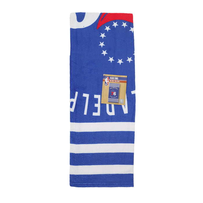 Northwest NBA Philadelphia 76Ers "Stripes" Beach Towel, 30" x 60"
