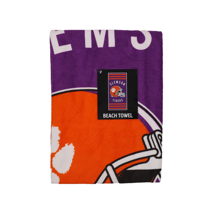 Northwest NCAA Clemson Tigers "Stripes" Beach Towel, 30" x 60"