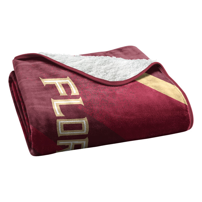 Northwest NCAA Florida State Seminoles Silk Touch Sherpa Throw Blanket, 60"X80"