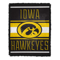 Northwest NCAA Iowa Hawkeyes Nose Tackle Woven Jacquard Throw 46" W x 60" L Blanket