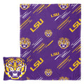 Northwest NCAA LSU Tigers Badgers Pillow & Silk Touch Throw Blanket Set
