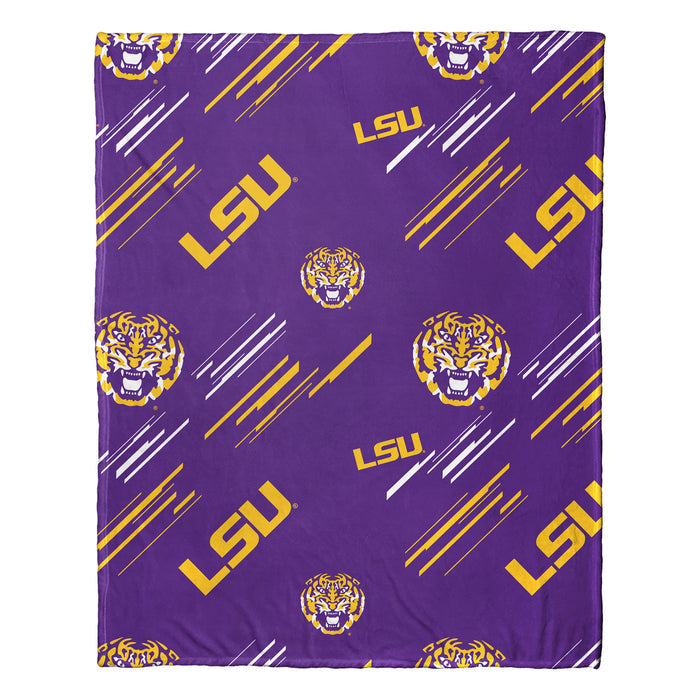 Northwest NCAA LSU Tigers Badgers Pillow & Silk Touch Throw Blanket Set