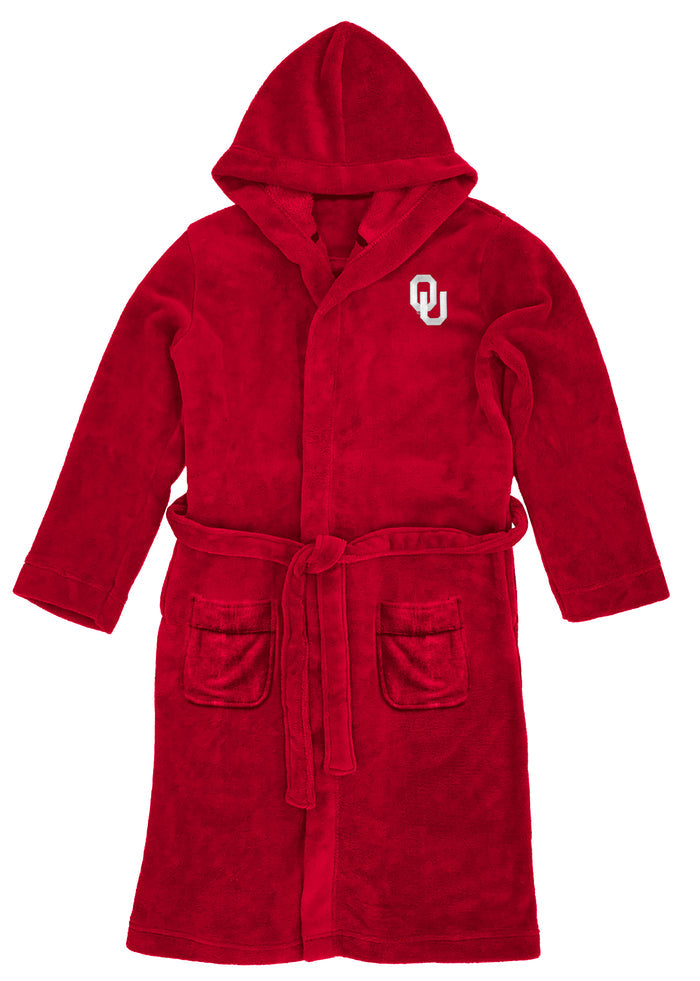 Northwest NCAA Men's Oklahoma Sooners Hooded Silk Touch Robe, 26" x 47"