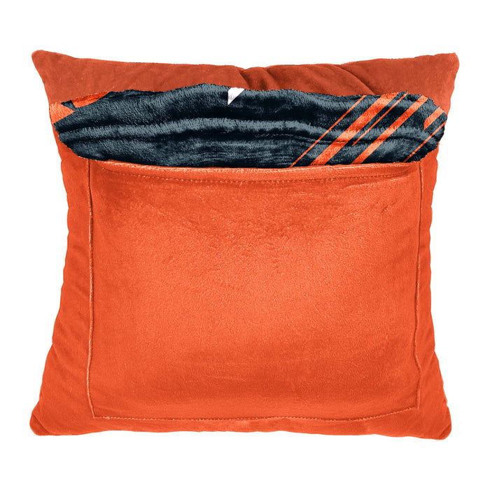Northwest NFL Chicago Bears Slashed Pillow and Throw Blanket Set