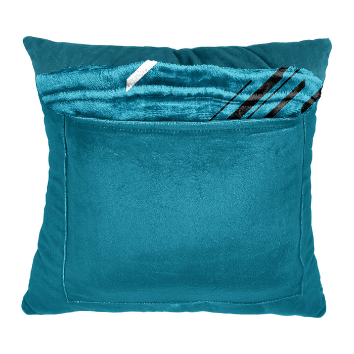 Northwest NFL Jacksonville Jaguars Slashed Pillow and Throw Blanket Set