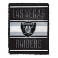Northwest NFL Las Vegas Raiders Nose Tackle Woven Jacquard Throw Blanket