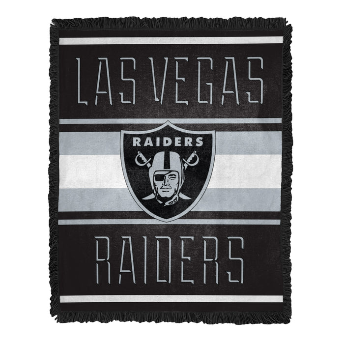 Northwest NFL Las Vegas Raiders Nose Tackle Woven Jacquard Throw Blanket