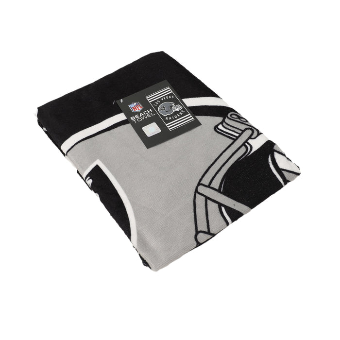 Northwest NFL Las Vegas Raiders "Stripes" Beach Towel, 30" x 60"