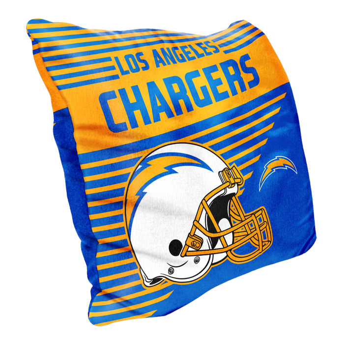 Northwest NFL Los Angeles Chargers Velvet Stripes Throw Pillow, 16"x16"