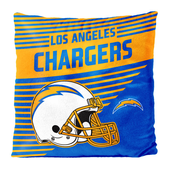 Northwest NFL Los Angeles Chargers Velvet Stripes Throw Pillow, 16"x16"