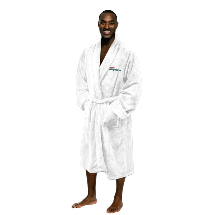 Northwest NFL Men's Miami Dolphins Silk Touch Bath Robe, 26" x 47"
