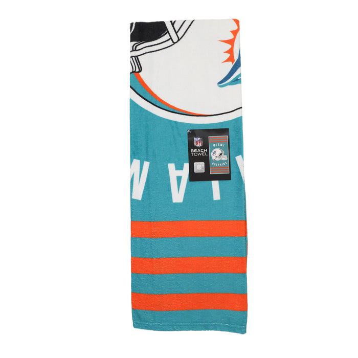 Northwest NFL Miami Dolphins "Stripes" Beach Towel, 30" x 60"