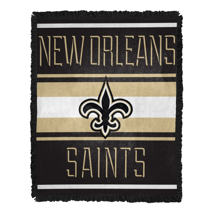 Northwest NFL New Orleans Saints Nose Tackle Woven Jacquard Throw Blanket