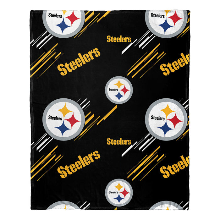 Northwest NFL Pittsburgh Steelers Slashed Pillow and Throw Blanket Set