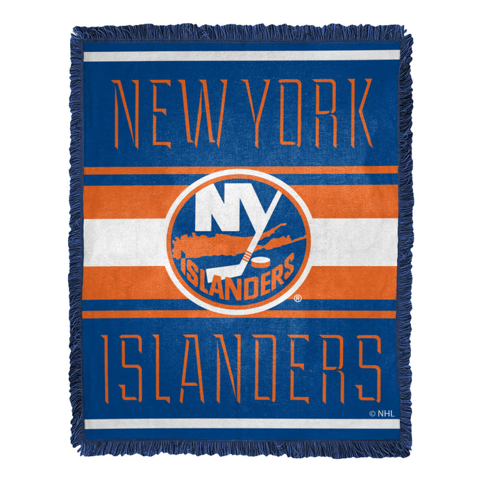Northwest NHL New York Islanders Nose Tackle Woven Jacquard Throw Blanket