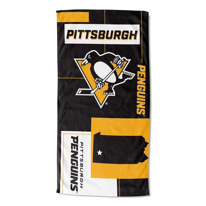 Northwest NHL Pittsburgh Penguins State Line Beach Towel