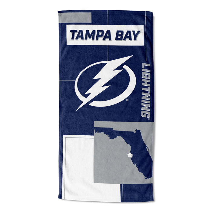 Northwest NHL Tampa Bay Lightning State Line Beach Towel