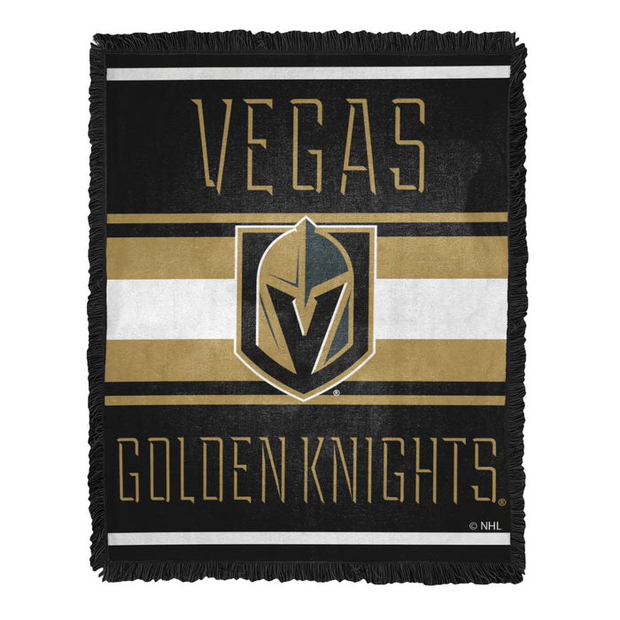 Northwest NHL Vegas Golden Knights Nose Tackle Woven Jacquard Throw Blanket