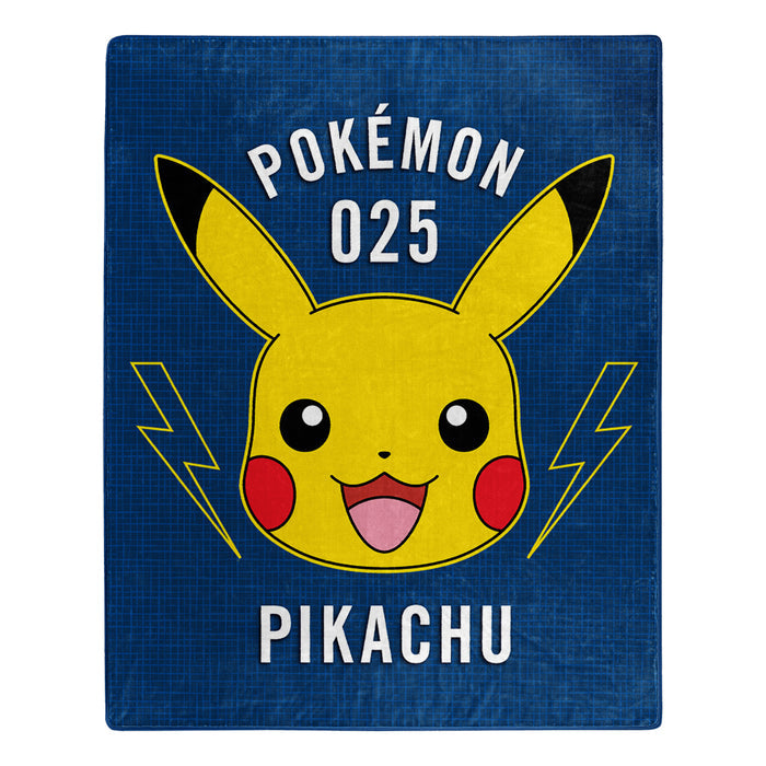 Northwest Pokemon Pikachu Silk Touch Sherpa Throw Blanket 50 X 60