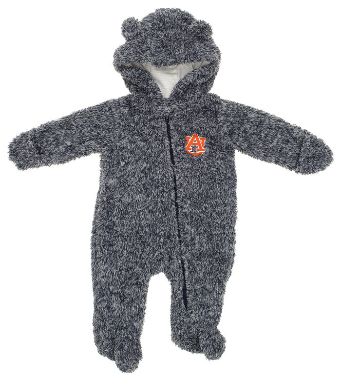 Outerstuff Auburn Tigers NCAA Newborn Game Nap Teddy Fleece Coverall, Heathered Navy