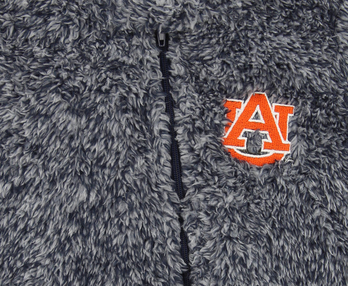 Outerstuff Auburn Tigers NCAA Newborn Game Nap Teddy Fleece Coverall, Heathered Navy