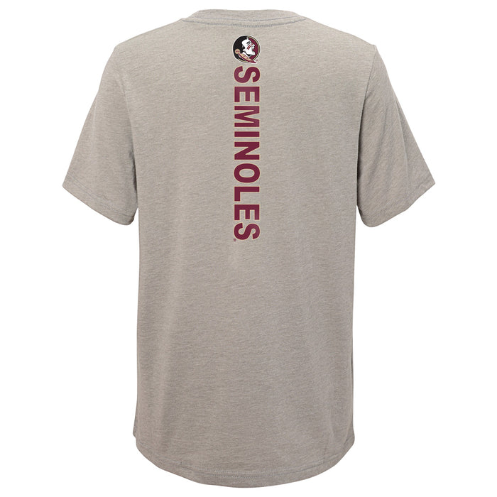 Outerstuff Florida State Seminoles NCAA Boy's Youth (8-20) Goal Line Stand 3 in 1 Combo Tee, Garnet / Grey