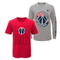Outerstuff NBA Little Boys Washington Wizards 2 For 1 Combo Pack T-Shirt