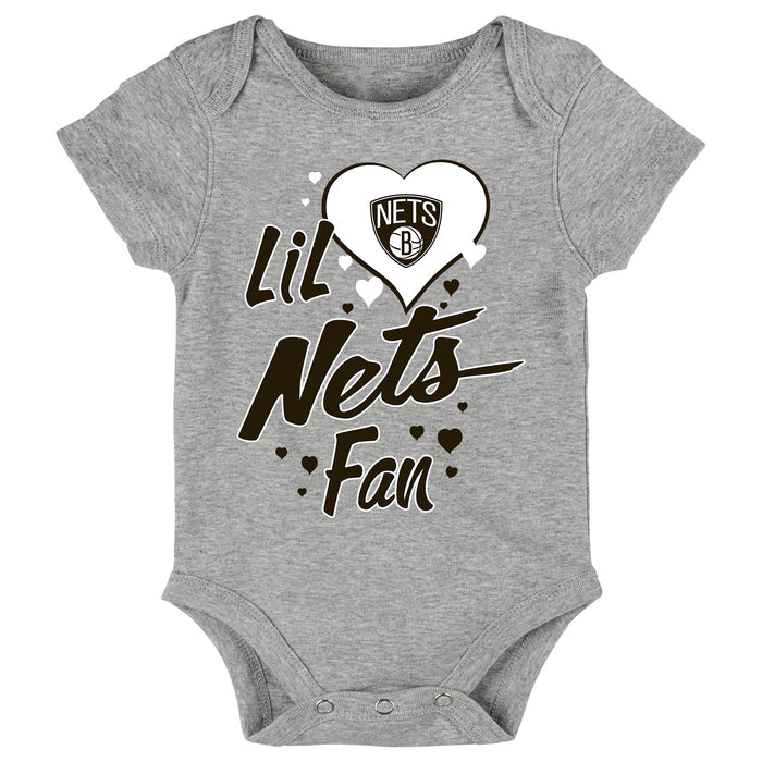 Outerstuff NBA Newborn Brooklyn Nets Lil Fan Short Sleeve Creeper