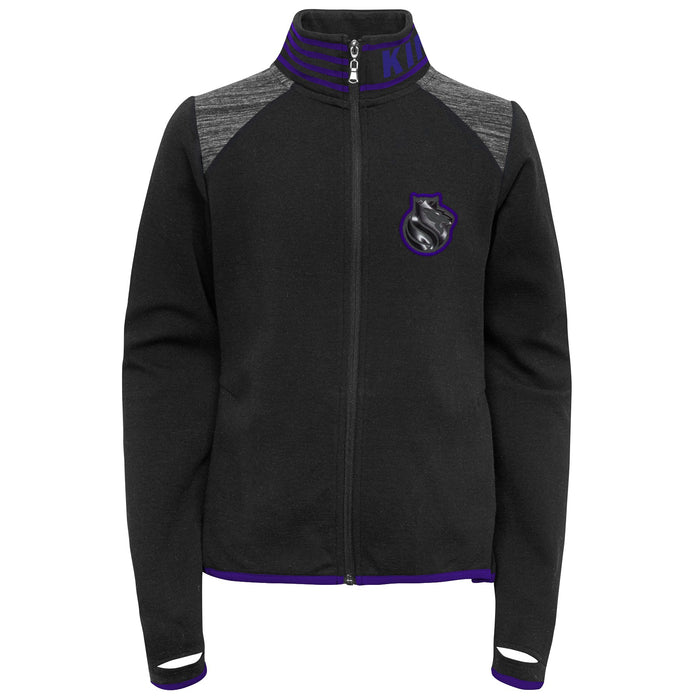 Outerstuff NBA Youth Girls Sacramento Kings Aviator Full Zip Jacket