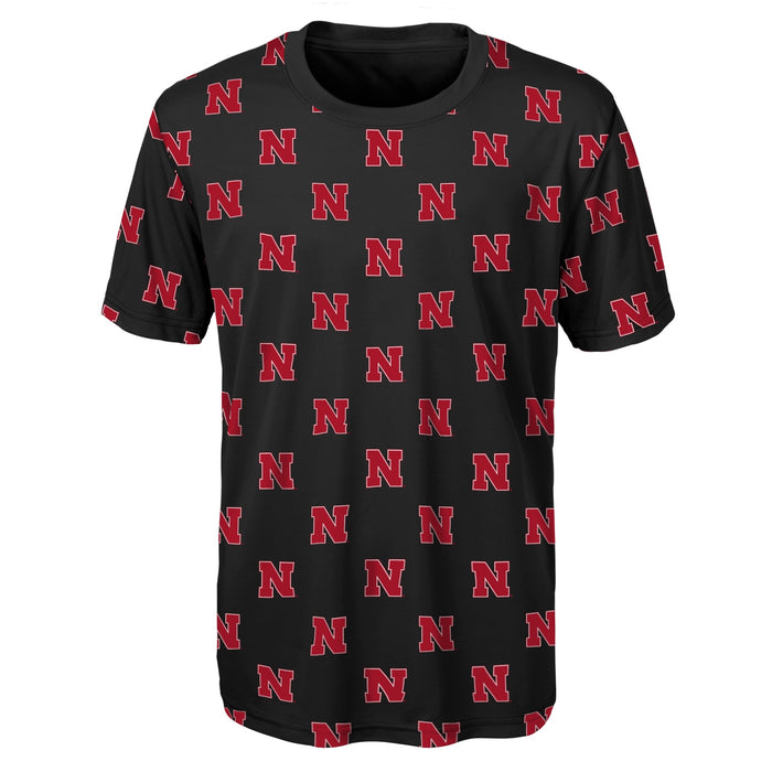 Outerstuff NCAA Youth Boys Nebraska Cornhuskers Repeat Logo T-Shirt