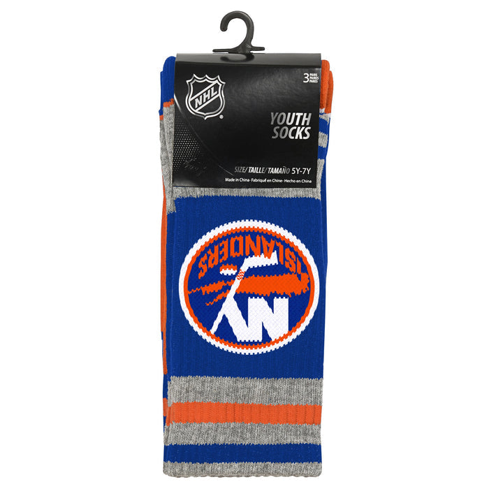 Outerstuff NHL Youth (5Y-7Y) New York Islanders 3-Pack Socks