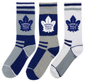 Outerstuff NHL Youth (5Y-7Y) Toronto Maple Leafs 3-Pack Socks