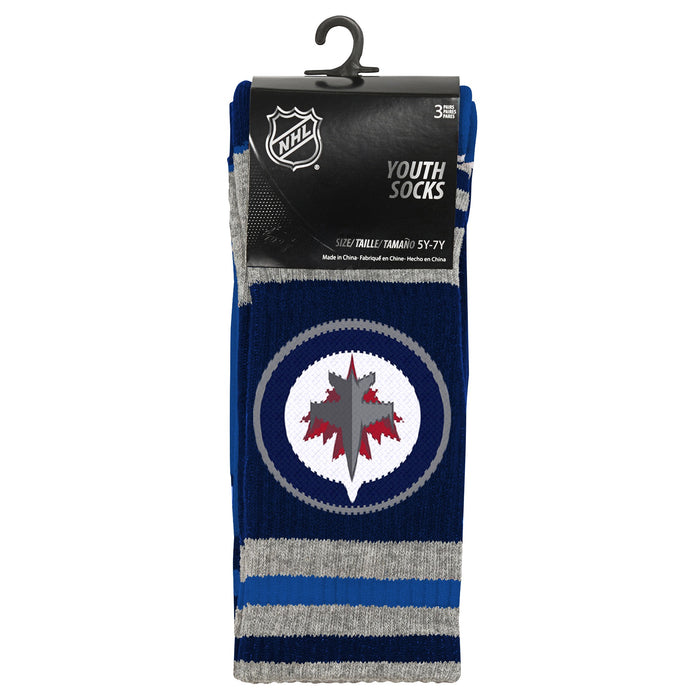 Outerstuff NHL Youth (5Y-7Y) Winnipeg Jets 3-Pack Socks