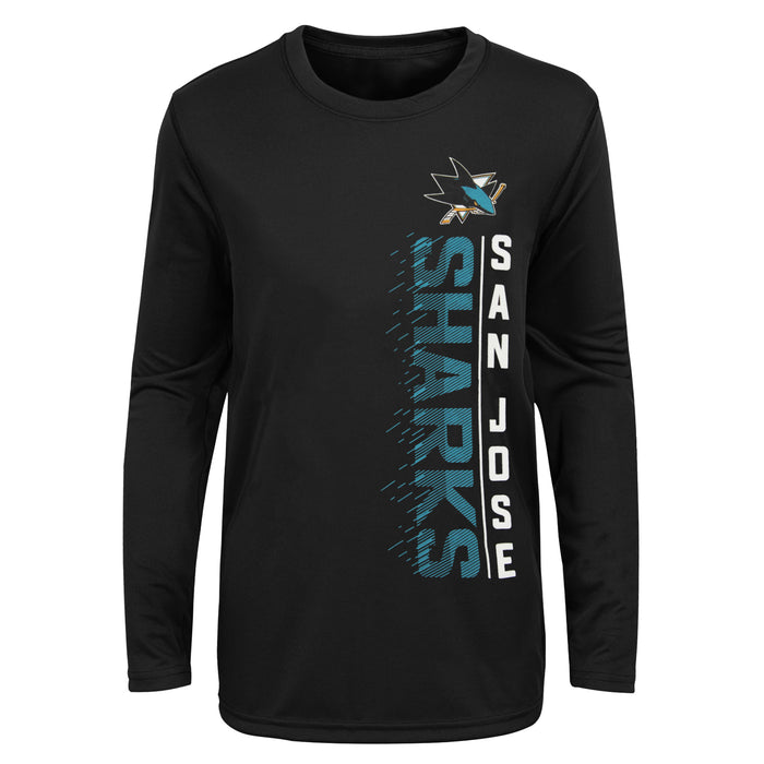 Outerstuff NHL Youth Boys San Jose Sharks Performance Long & Short Sleeve T-Shirt Set