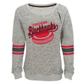 Outerstuff NHL Youth Girls Chicago Blackhawks Lucky Puck Boat Neck Pullover Top
