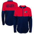 Outerstuff NHL Youth Girls Columbus Blue Jackets Late Score 1/2 Zip Sweatshirt