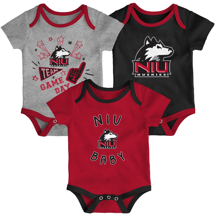 Outerstuff Northern Illinois Huskies NCAA Newborn Champs 3-Piece Creeper Set
