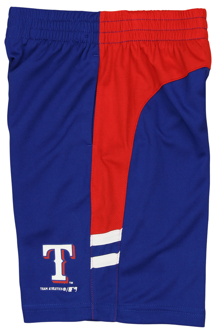 Outerstuff Texas Rangers MLB Boy's Youth Microfiber Team Color Shorts, Blue