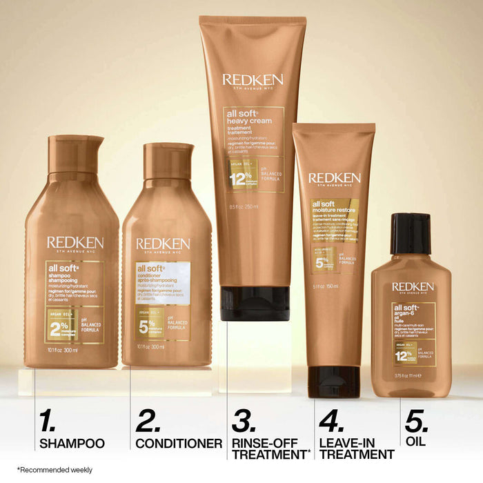 Redken All Soft Shampoo, For Dry Hair, Intense Softness and Shine 300ml - Additional 4