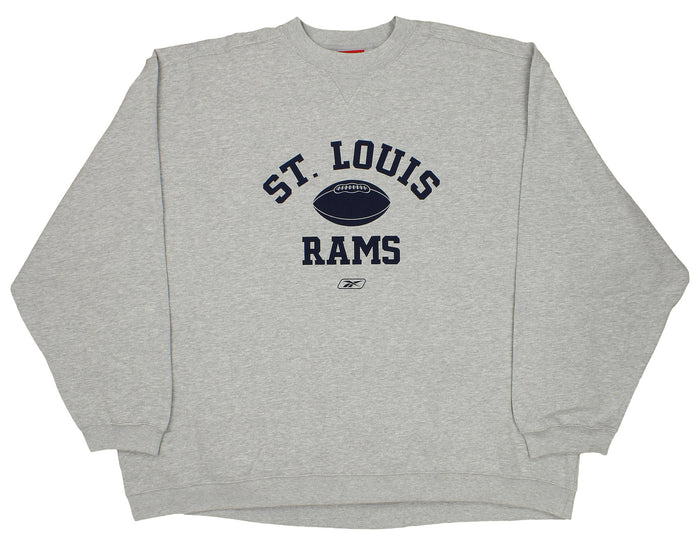 Reebok NFL Men's St. Louis Rams Crew Fleece Sweatshirt, Grey