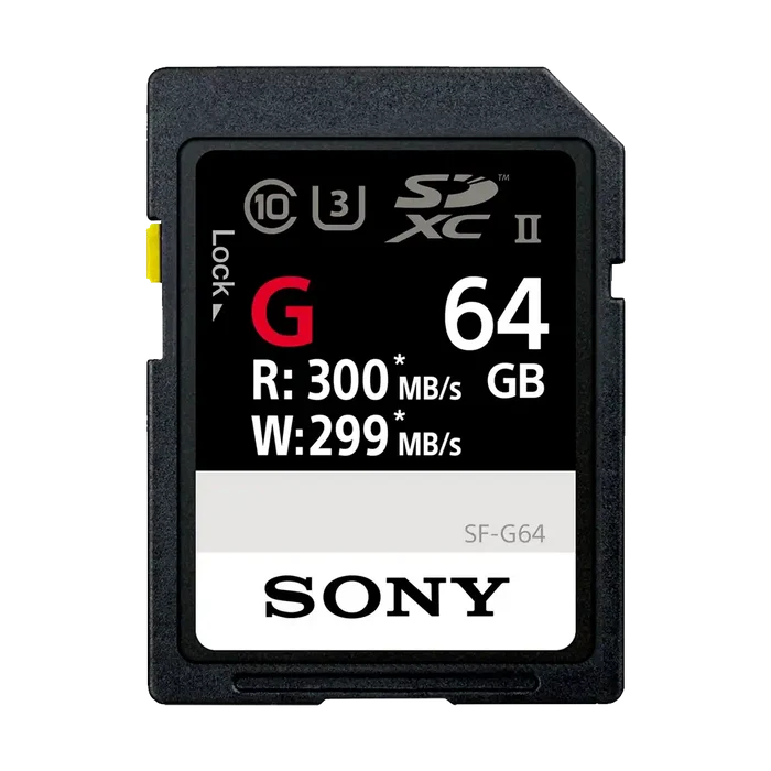Sony 64GB SF-G UHS-II SDXC 300 MB/s Memory Card
