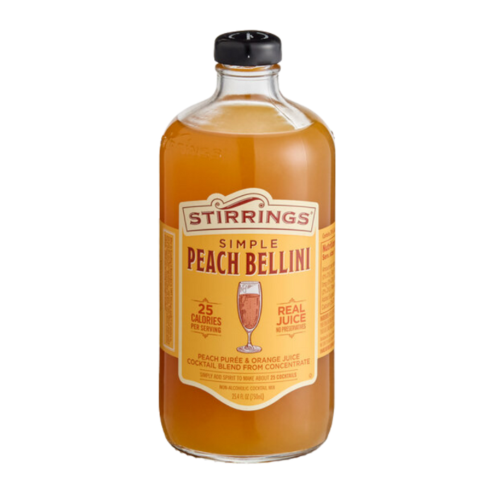 buy Stirrings Peach Bellini Cocktail Mixer 750ml online BLII liquor