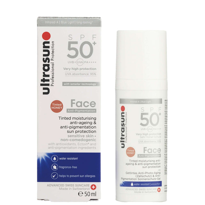Ultrasun Face  Tinted Anti-Pigmentation Sun Protection Honey SPF50+ 50ml - Additional 1