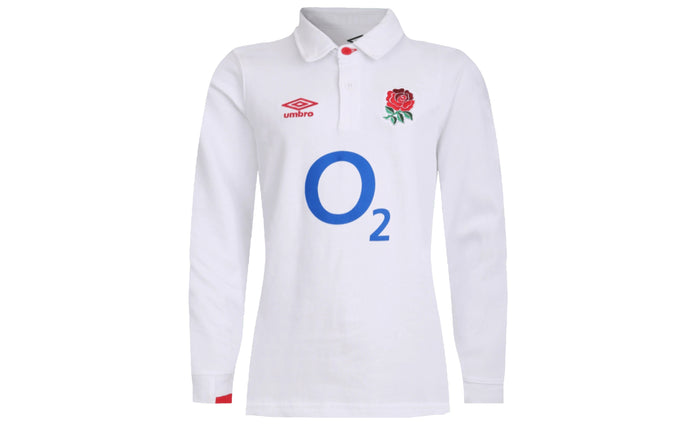 Umbro England RFU Women's Classic Long Sleeve Rugby Jersey, White