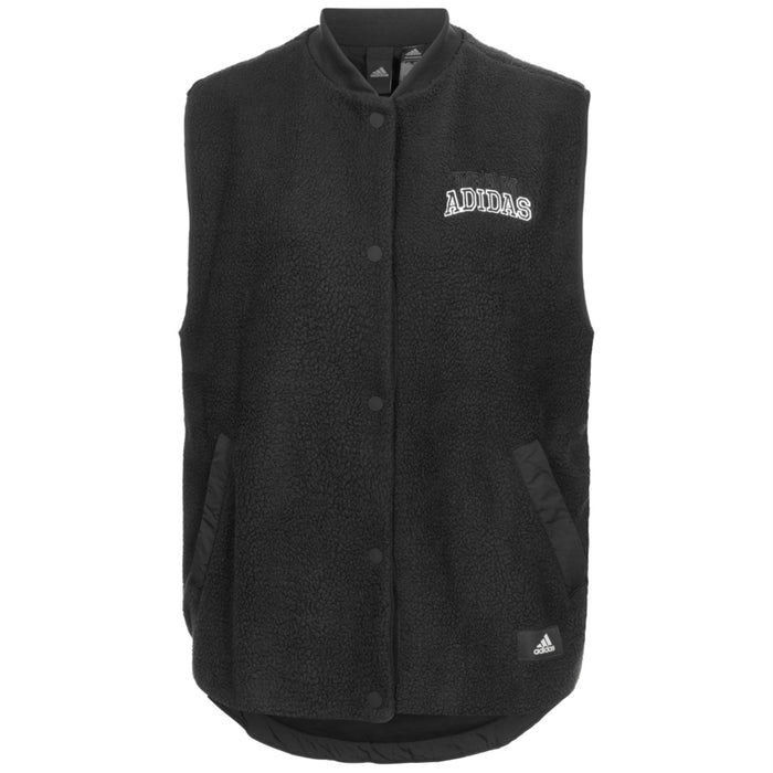 adidas Women's Sherpa Fleece Vest, Black