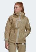 adidas Women's Terrex Xploric Graphic RAIN.RDY Jacket, Savanna