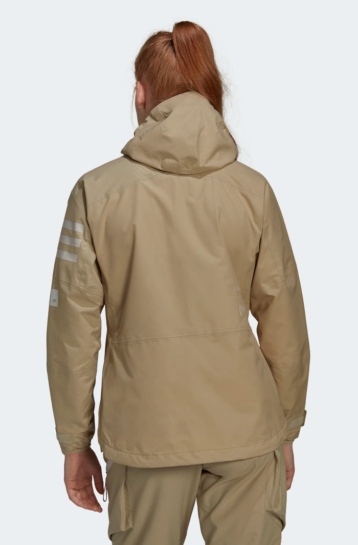 adidas Women's Terrex Xploric Graphic RAIN.RDY Jacket, Savanna