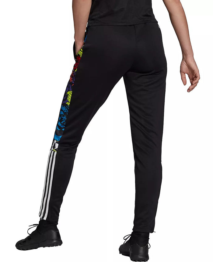adidas Women's Tiro Flower Soccer Track Pant, Black/Multicolor