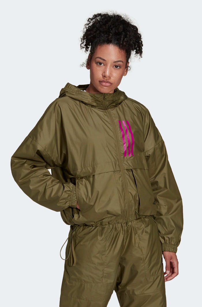 adidas Women's WND.RDY Woven Jacket, Focus Olive